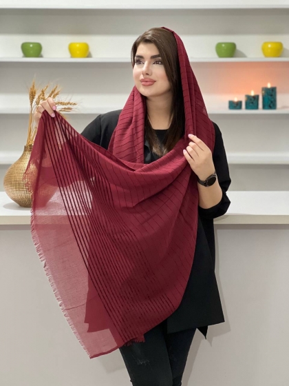 شال نخی راه راه مخمل کد1090
