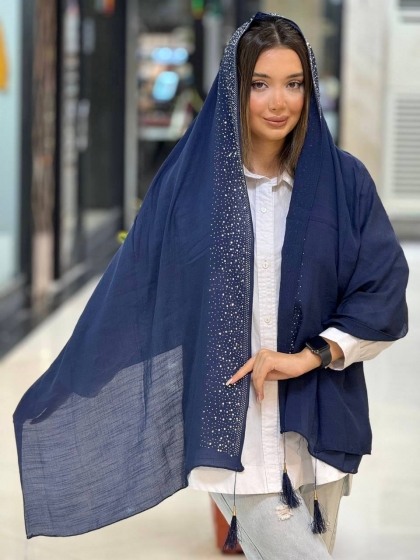 شال وال اسلپ مجلسی نگین دار کد 2401