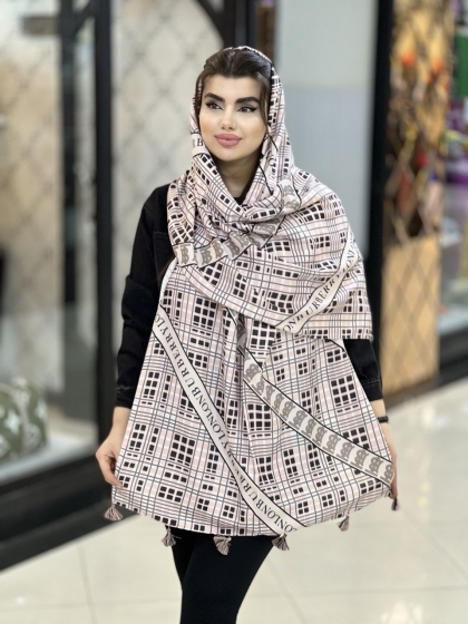 شال نخی بهاره منگوله دار کد1594