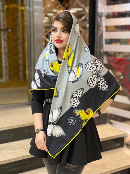 روسری نخی دور دست دوز کد 311