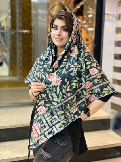 روسری نخی دور دست دوز کد352