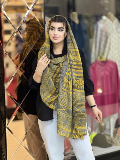 شال نخی اسلپ منگوله دار کد2052