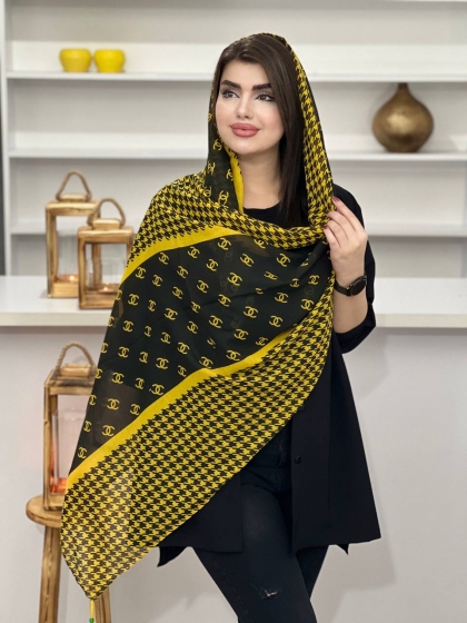 شال نخی دور دوخت منگوله دار کد 1148