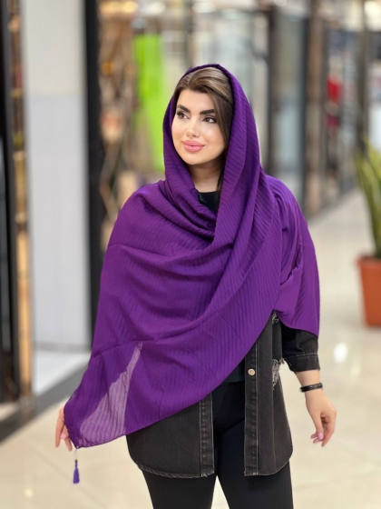 شال نخی پلیسه اعلاء منگوله دار کد 1699