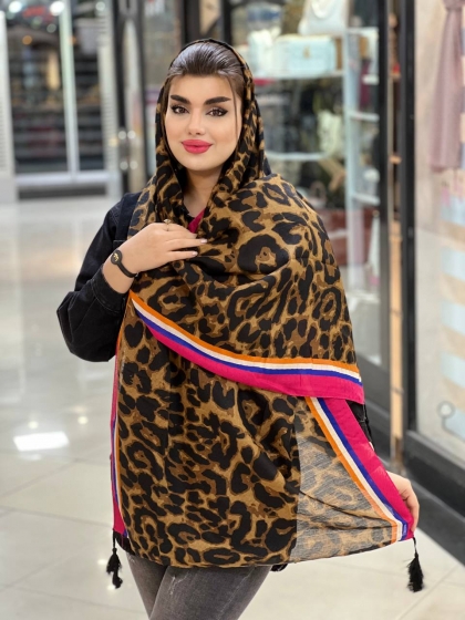 شال نخی حصیری منگوله دار کد 804
