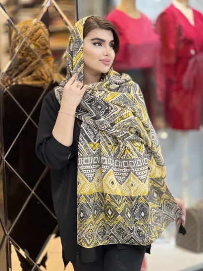 شال نخی سی آی اسکارف منگوله دار کد 1350