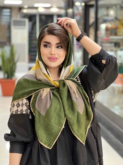 روسری حصیری دست دوز پاییزه کد608