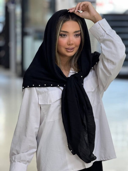 روسری نخی دور مروارید اعلاء کد 2813